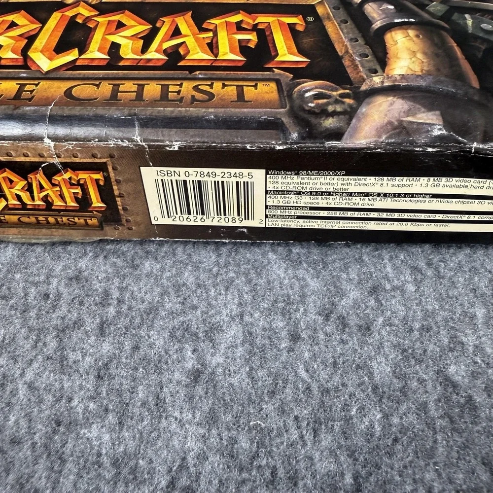 Vintage Warcraft III Battle Chest PC Mac CD-ROM Game Set Manuals Guides Blizzard